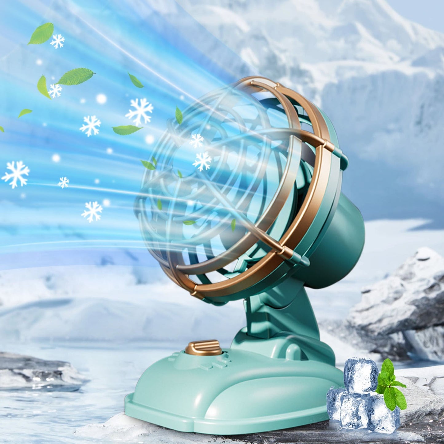 Chargeable Fan Retro Desktop Mini USB Charging Fan Vintage Style 1980S Small Fan with Adjustable Angle Silent Operation 400Mah Battery 5V/1.5W for Office Gift