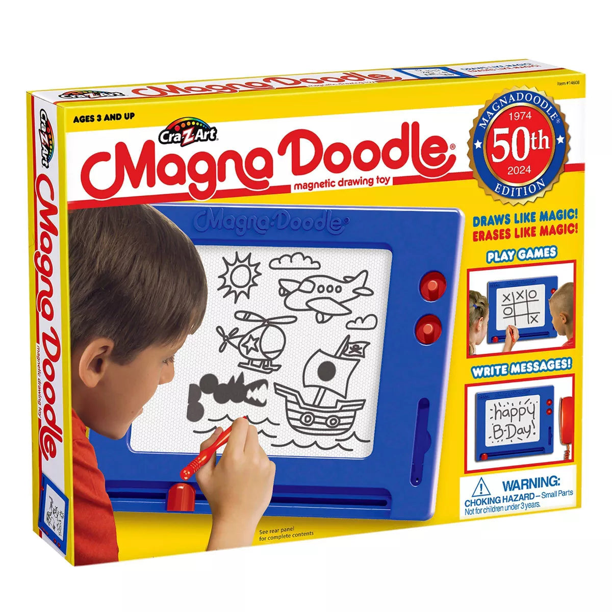 Cra-Z-Art Retro Magna Doodle: Magnetic Activity Surface with Stylus, Stencils