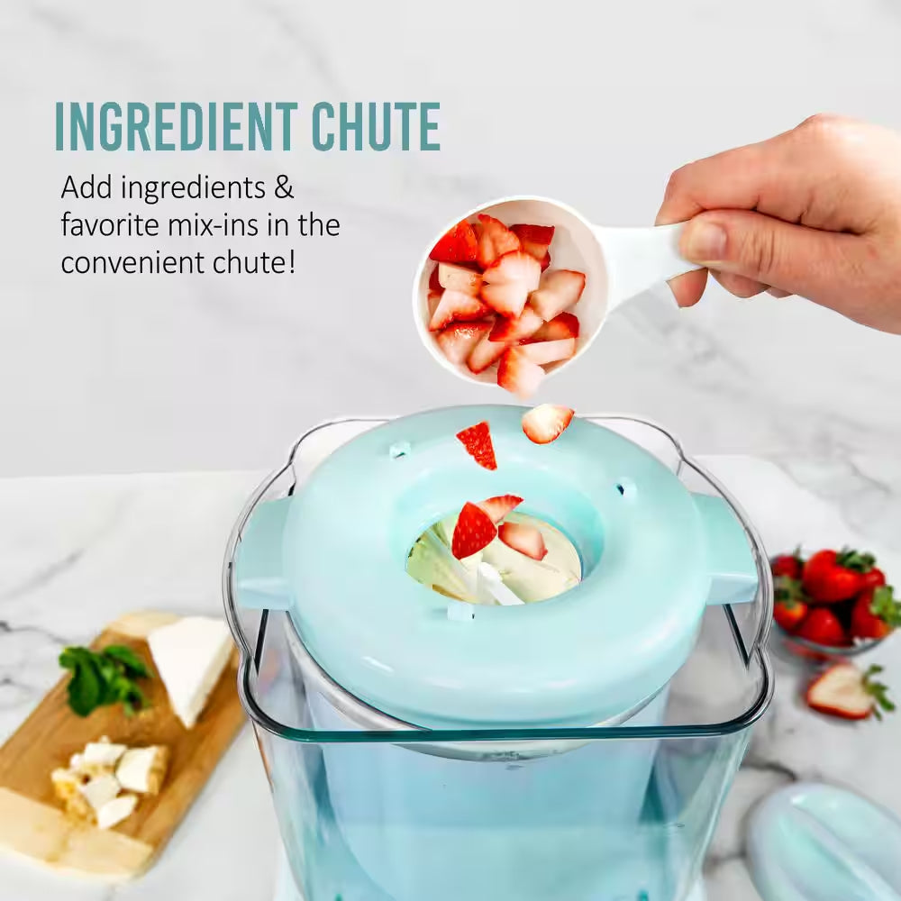Electric 2 Qt. Ice Cream Maker, Aqua