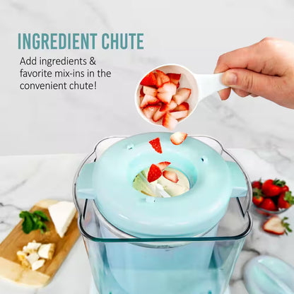 Electric 2 Qt. Ice Cream Maker, Aqua