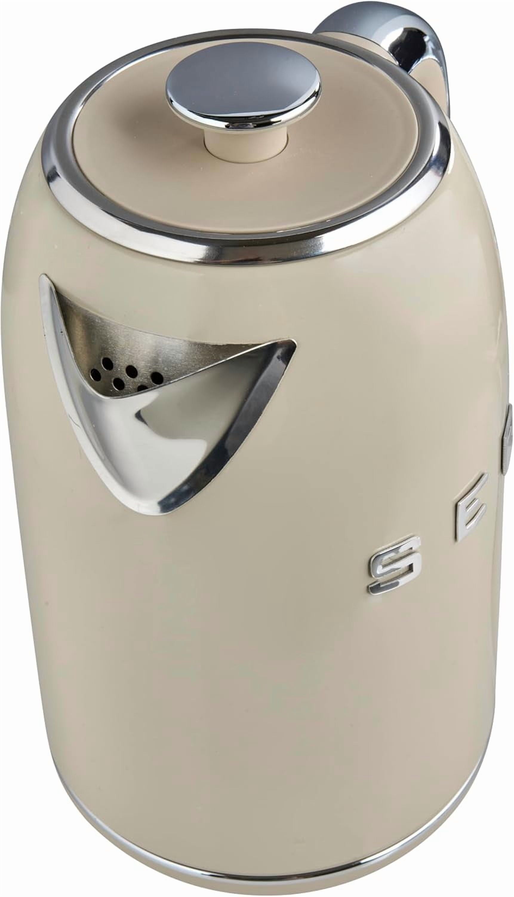 Retro Serv Electric Kettle – 1.7L Stainless Steel Water Boiler with 360° Swivel Base, Clear Water Level Indicator