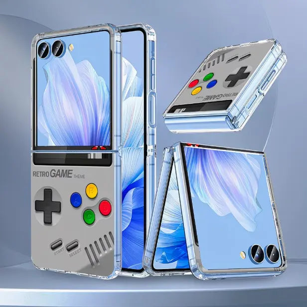 Cute Retro Portable Vibrating Phone Case with Shock Protection for Samsung and Motorola Razr Series