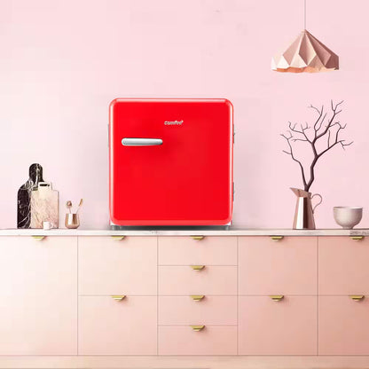 1.6 Cu. Ft. Solo Series Retro Mini Refrigerator in Red Adjustable Thermostat, ENERGY STAR for Bedroom/Dorm/Garage