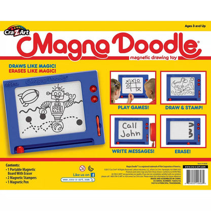 Cra-Z-Art Retro Magna Doodle: Magnetic Activity Surface with Stylus, Stencils