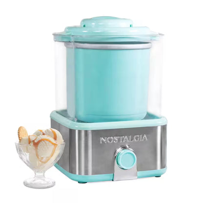 Electric 2 Qt. Ice Cream Maker, Aqua