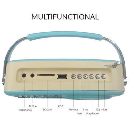 Supersonic Multi-Function Bluetooth Retro Speaker with Rechargeable Battery