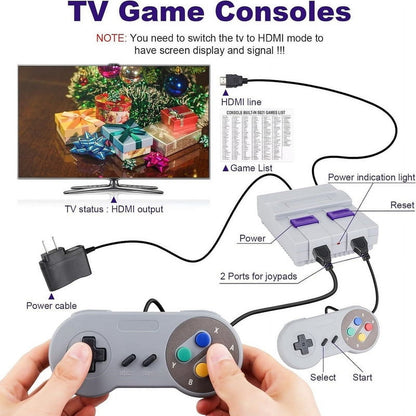 Super Retro Controllers Classic Mini HDMI System with Built in 821 Old School Controllers,Super Classic System,Plug and Play