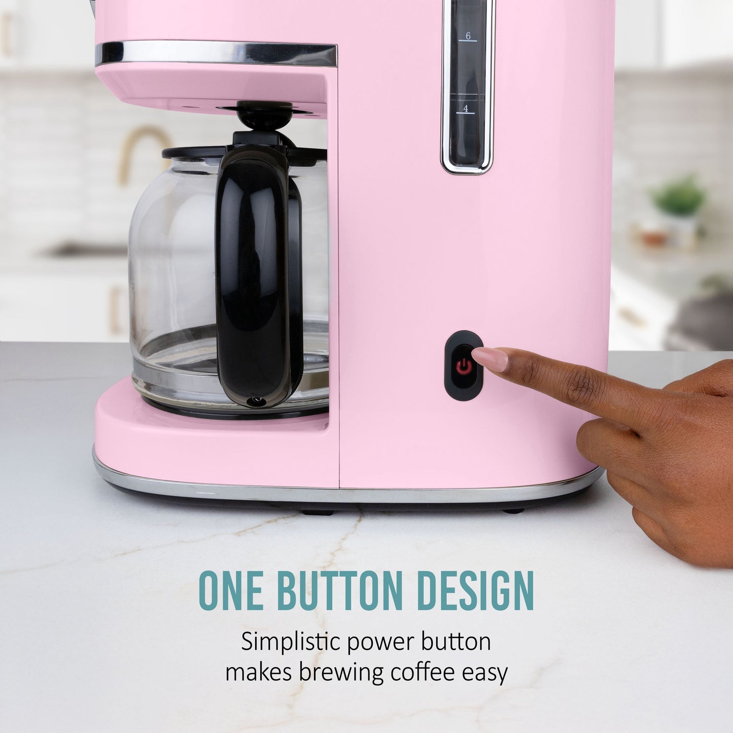 Classic Retro 10 Cup Coffee Maker, Pink