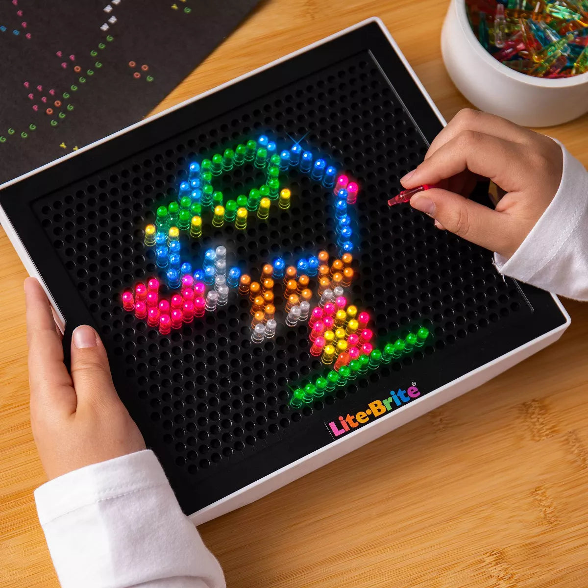 Lite Brite Classic Favorite Retro Toy: Light-Up Activity Board for Creative Doodling & Artwork