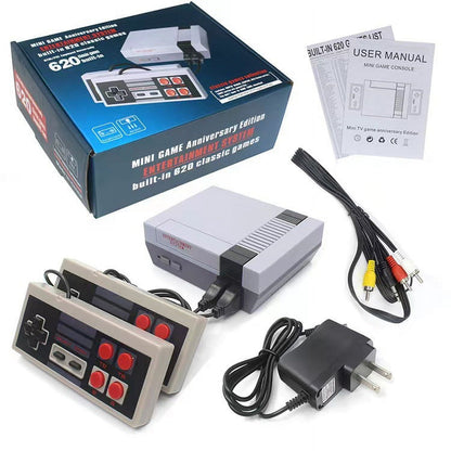 Retro Controllers with 620 Built-In Classic Plays, 8-Bit Video Play System for Adults and Kids, Includes 2 Controllers - Rediscover the Joy of Retro Playing