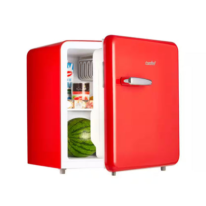 1.6 Cu. Ft. Solo Series Retro Mini Refrigerator in Red Adjustable Thermostat, ENERGY STAR for Bedroom/Dorm/Garage
