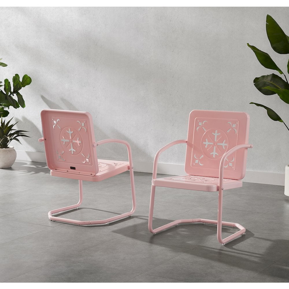 Azalea 2-Piece Retro Outdoor Chair Set- 2 Chairs