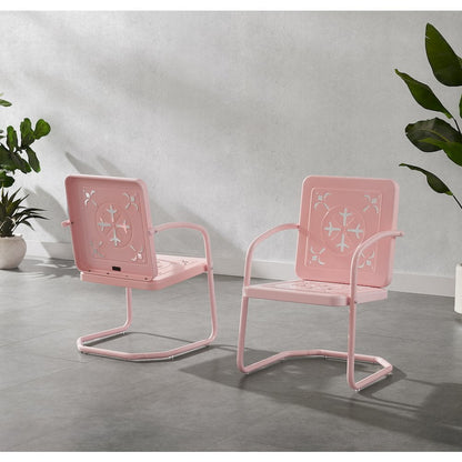 Azalea 2-Piece Retro Outdoor Chair Set- 2 Chairs