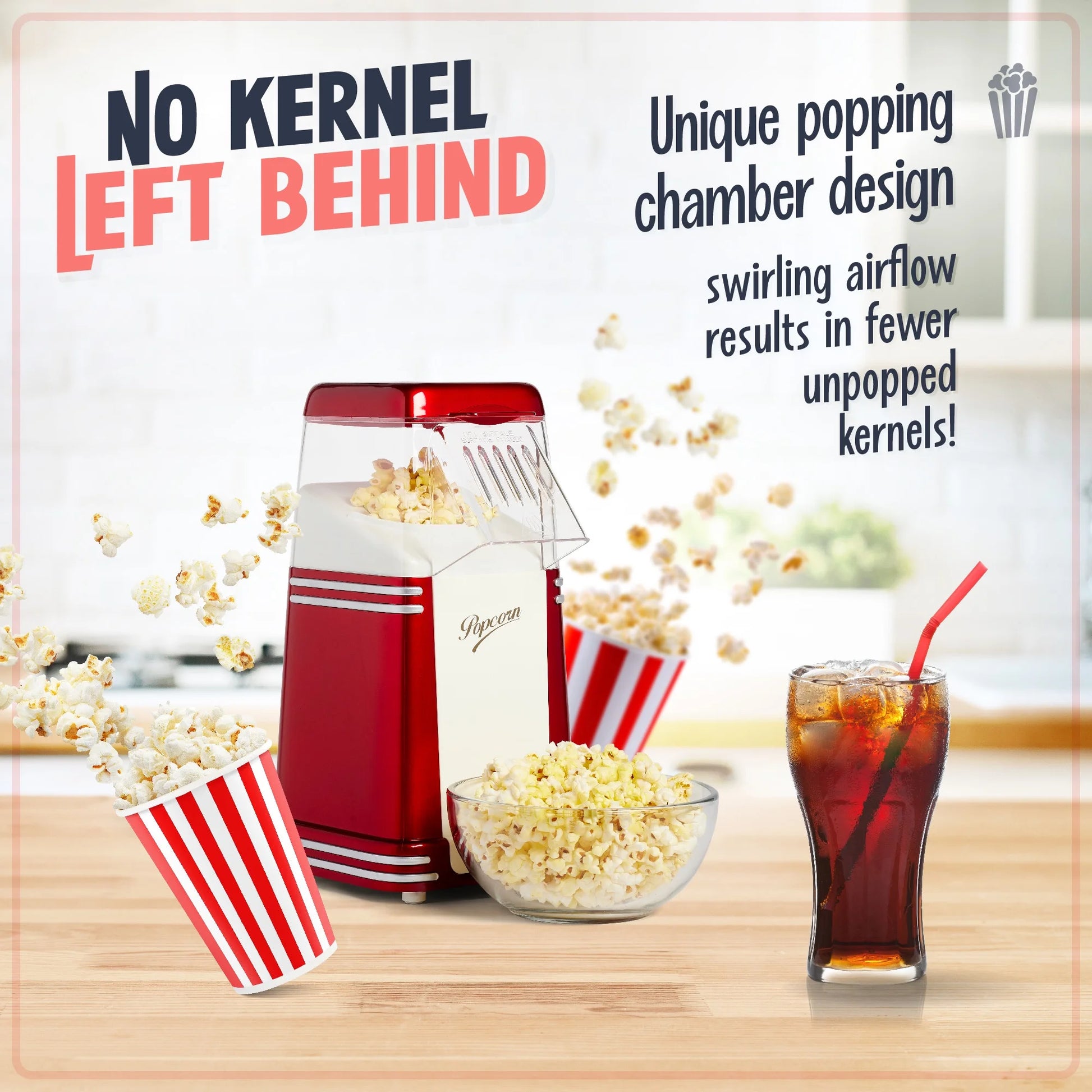 Retro Series 8-Cup Hot Air Popcorn Popper RHP310