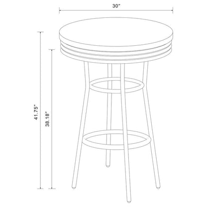 Retro Black and Chrome 50'S Soda Fountain Bar Table
