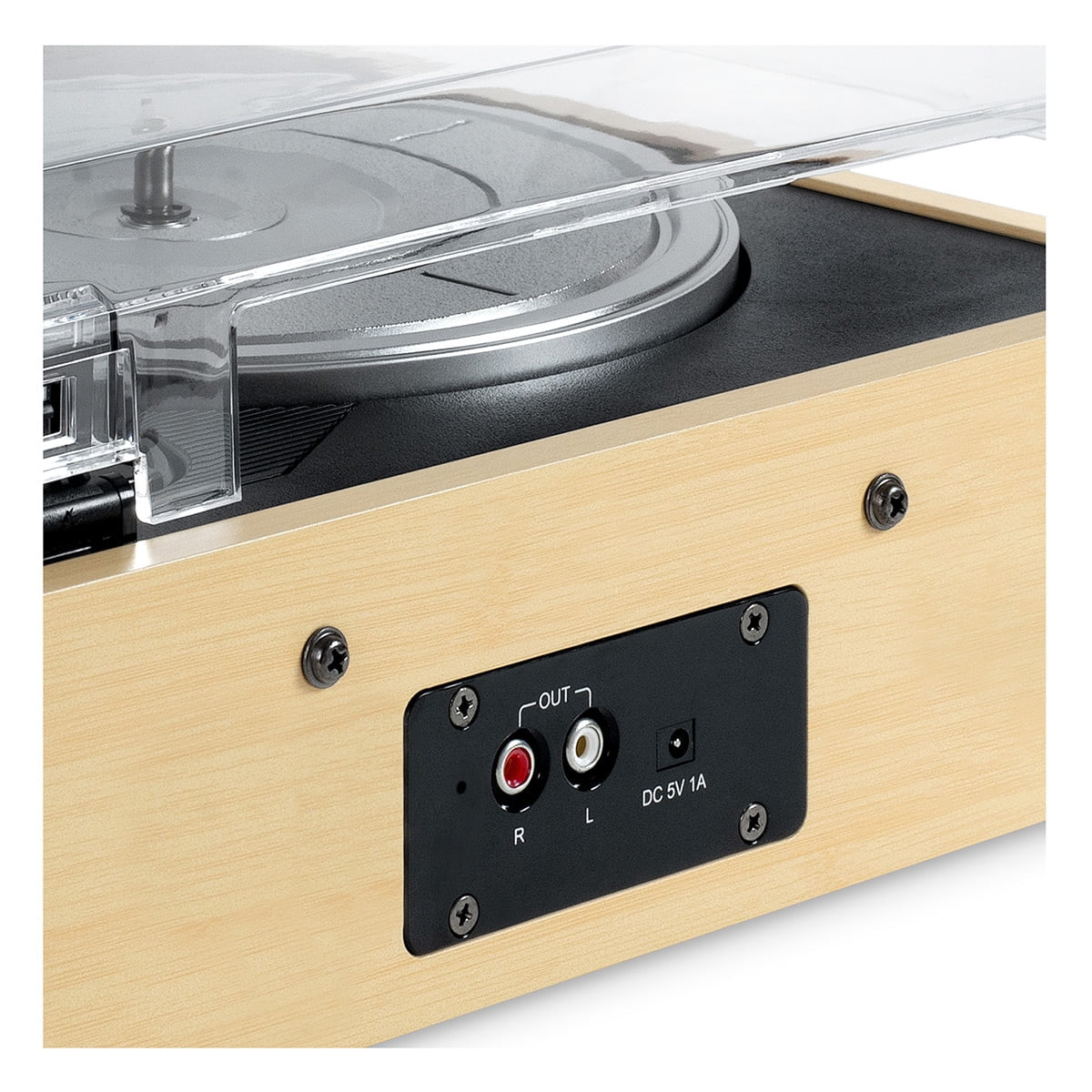 Eastwood 3-Speed Bluetooth Turntable with Built-In Speakers and Dust Cover | Upgraded Turntable Audio Sound | Black (VTA-72-BAM)