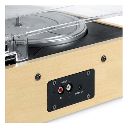 Eastwood 3-Speed Bluetooth Turntable with Built-In Speakers and Dust Cover | Upgraded Turntable Audio Sound | Black (VTA-72-BAM)