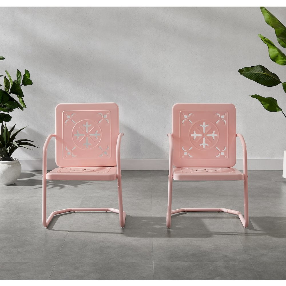 Azalea 2-Piece Retro Outdoor Chair Set- 2 Chairs