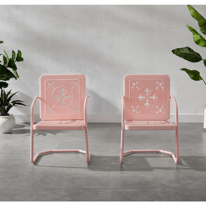 Azalea 2-Piece Retro Outdoor Chair Set- 2 Chairs