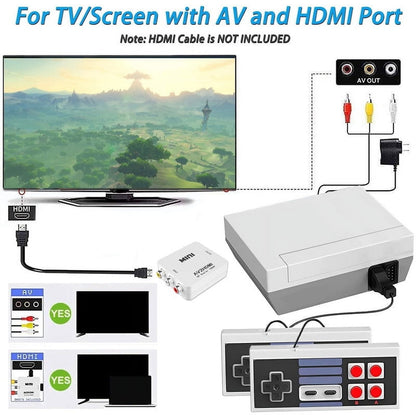 Retro Controllers with 620 Built-In Classic Plays, 8-Bit Video Play System for Adults and Kids, Includes 2 Controllers - Rediscover the Joy of Retro Playing