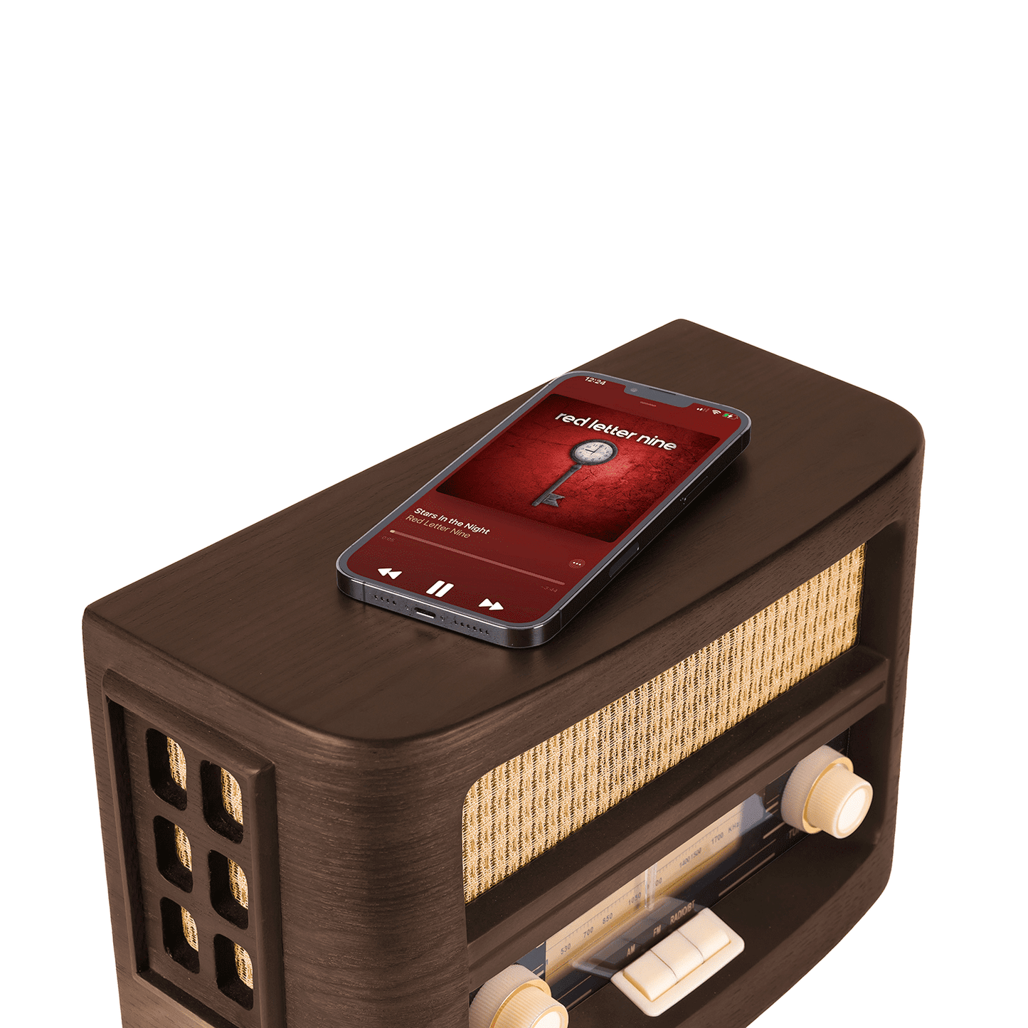 VINT Retro Vintage Radio Speaker with Wireless Charging