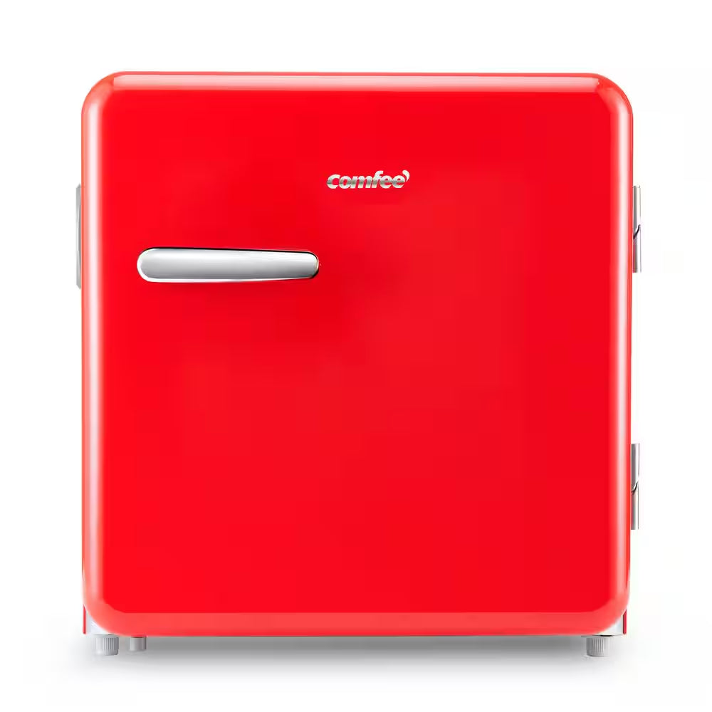 1.6 Cu. Ft. Solo Series Retro Mini Refrigerator in Red Adjustable Thermostat, ENERGY STAR for Bedroom/Dorm/Garage