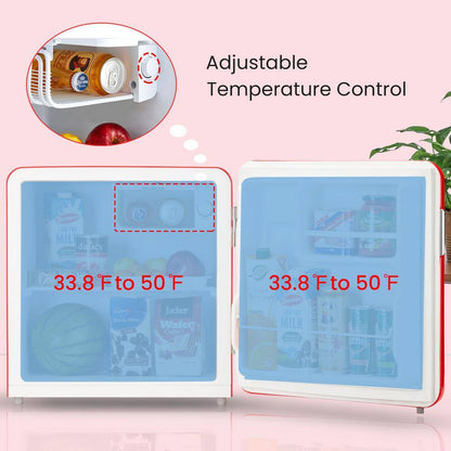 1.6 Cu. Ft. Solo Series Retro Mini Refrigerator in Red Adjustable Thermostat, ENERGY STAR for Bedroom/Dorm/Garage