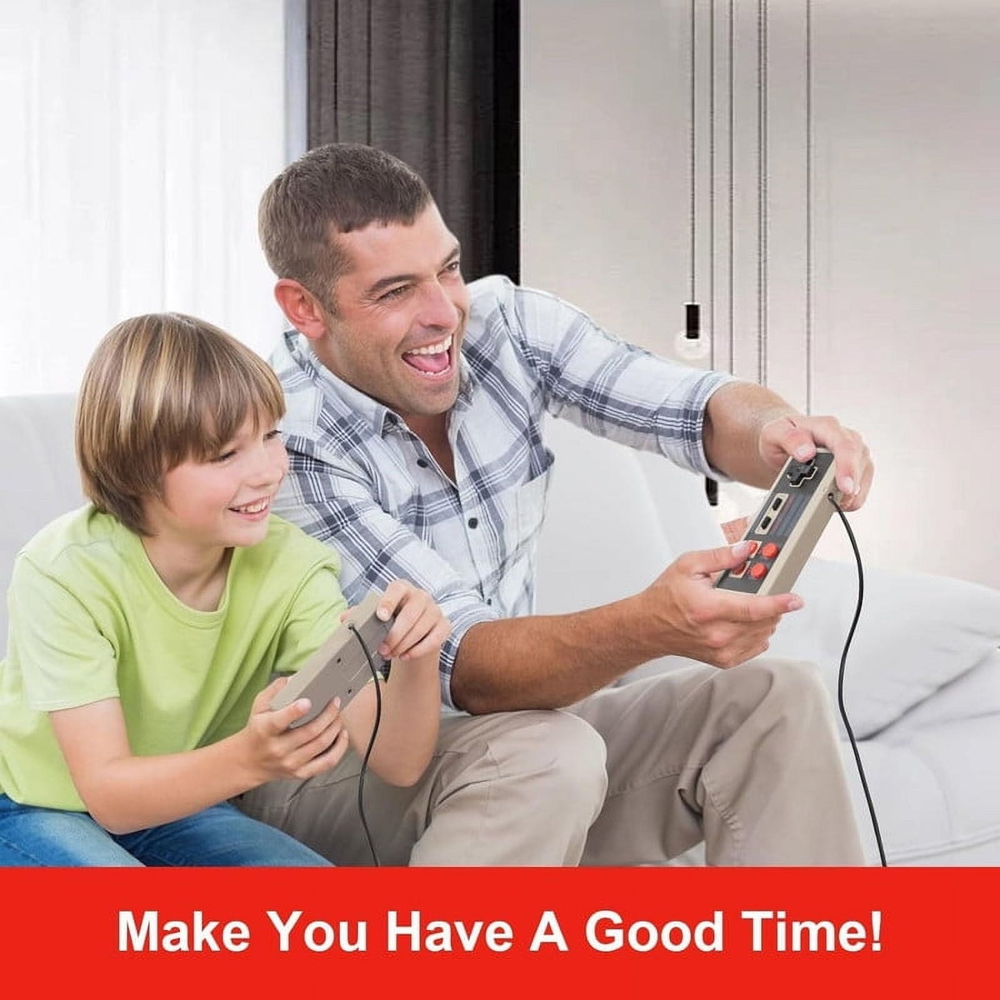 Retro Controllers with 620 Built-In Classic Plays, 8-Bit Video Play System for Adults and Kids, Includes 2 Controllers - Rediscover the Joy of Retro Playing