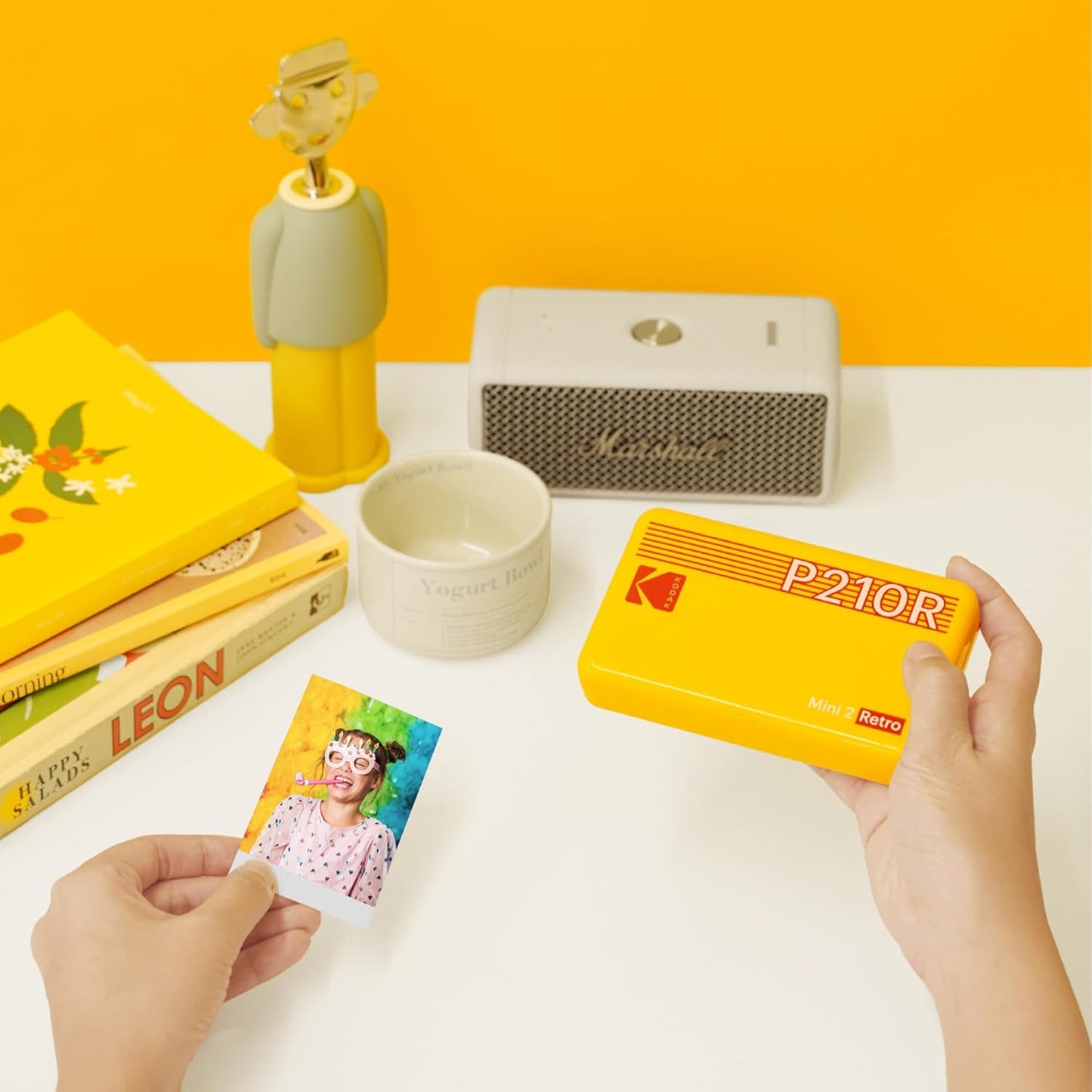 Mini 2 Retro 4PASS Portable Photo Printer, 2.1X3.4 Inches, Instant Picture Printer for Iphone and Android, Photo Printer Gift, 38 Sheets Bundle, White