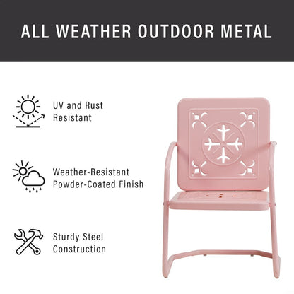 Azalea 2-Piece Retro Outdoor Chair Set- 2 Chairs